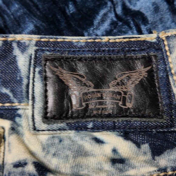 Robins Jeans, Blue/White, waist 31-32 and inseam 30 - Picture 3 of 7